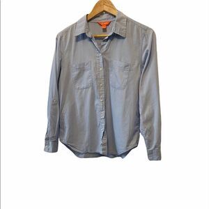 JOE FRESH Blue Button Up Lightweight Cotton Shirt